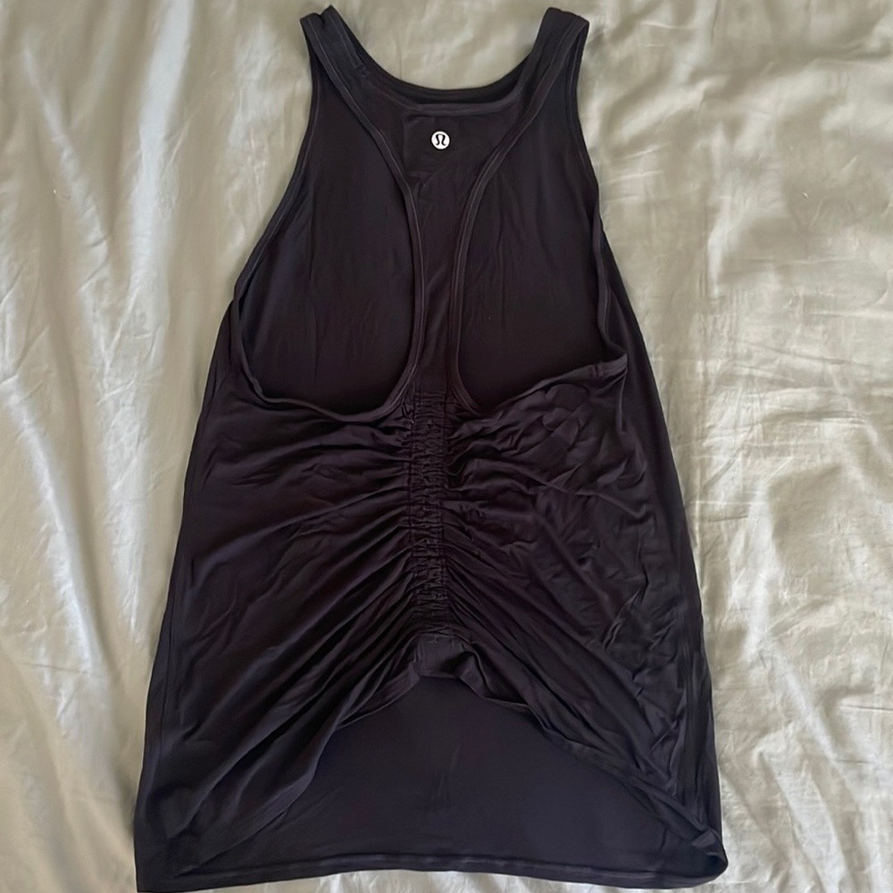 Lululemon Black Ruched Tank